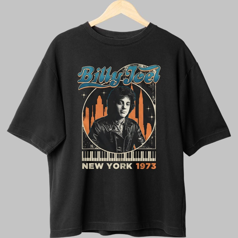 Tricou Billy Joel - New York 1973 fata