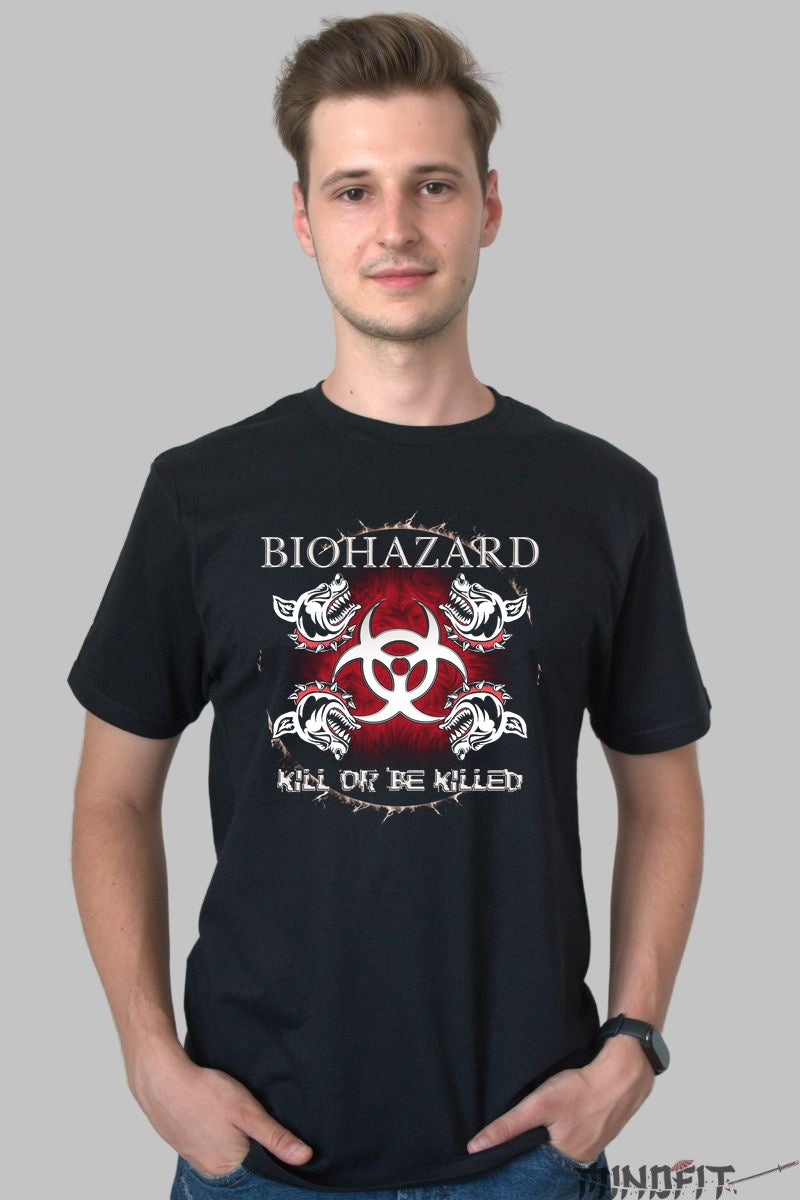 Tricou Biohazard - Kill or Be Killed barbat negru