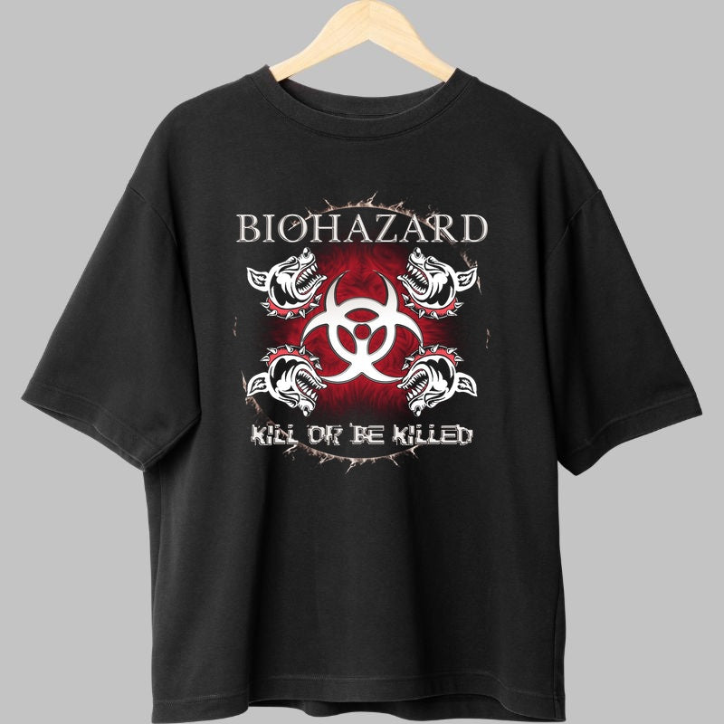 Tricou Biohazard - Kill or Be Killed fata