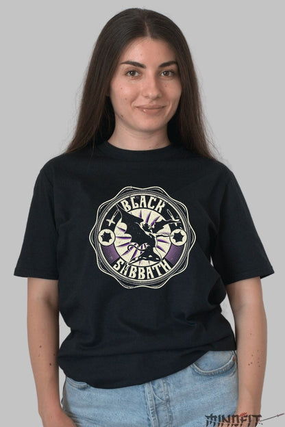 Tricou Black Sabbath - Emblema Legendara fata negru