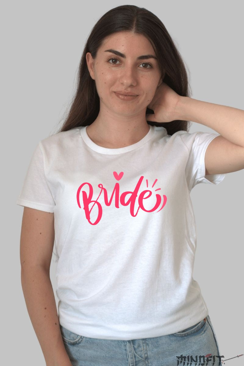 Tricou Bride - Stil Cu Atitudine Pentru Momente Unice Dama Alb
