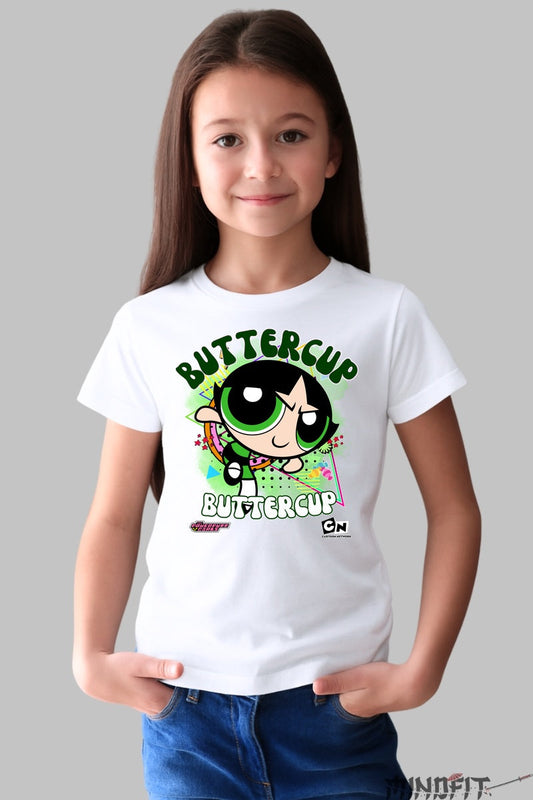 Tricou Buttercup Atitudine - Cartoon Network fata alb
