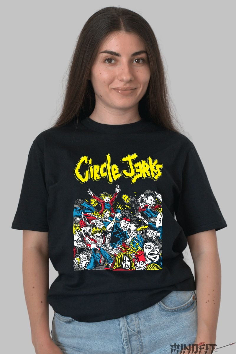 Tricou Circle Jerks - Haos Punk Autentic fata negru