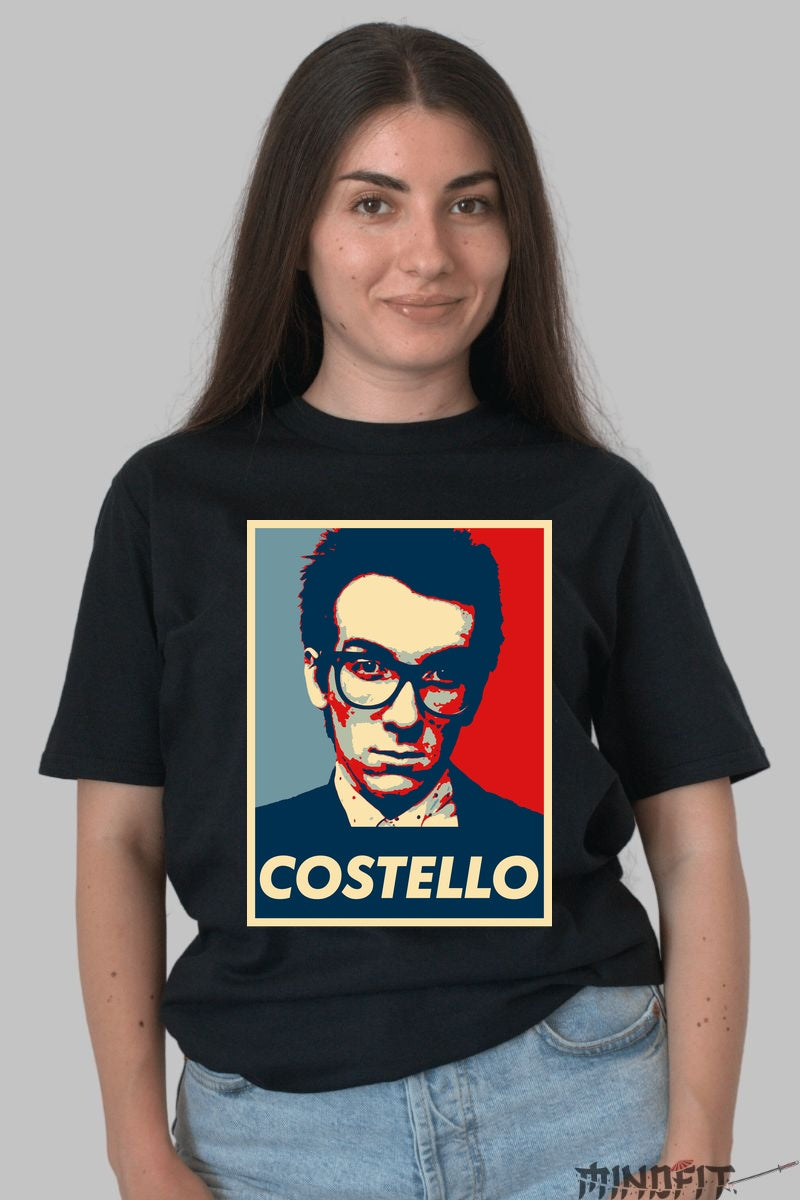 Tricou Costello - Retro Icon Print dama negru