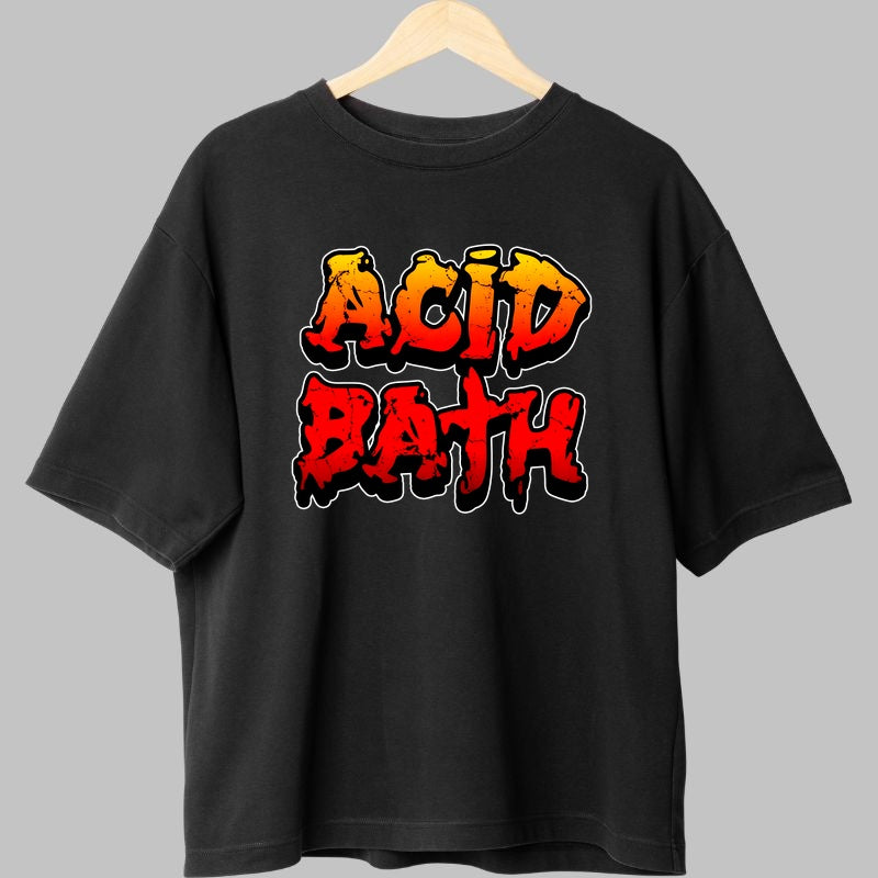 Tricou Dark Metal - Acid Bath Retro Fire fata negru