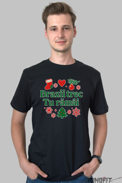 Tricou De Craciun - Brazii Trec Tu Ramai dama alb
