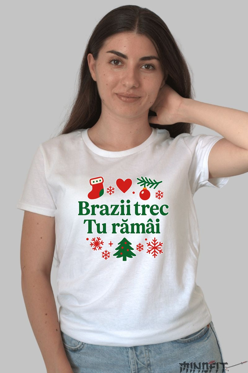 Tricou De Craciun - Brazii Trec Tu Ramai barbat negru