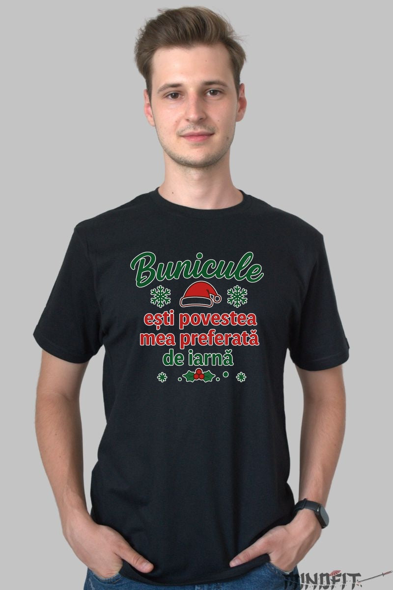 Tricou De Craciun - Bunicule Esti Povestea Mea Preferata De Iarna dama alb
