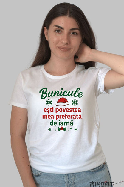 Tricou De Craciun - Bunicule Esti Povestea Mea Preferata De Iarna barbat negru