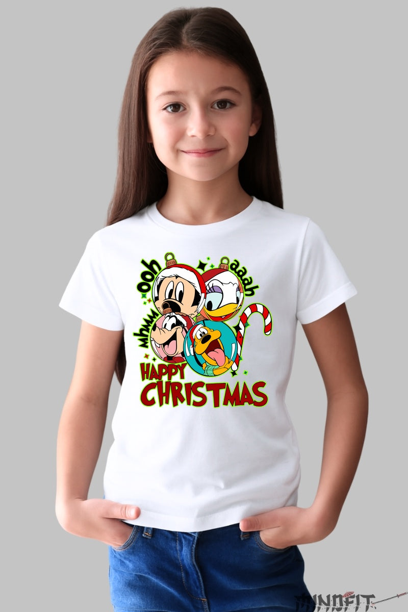 Tricou De Craciun Copii - Gasca Vesela de Sarbatori fata alb