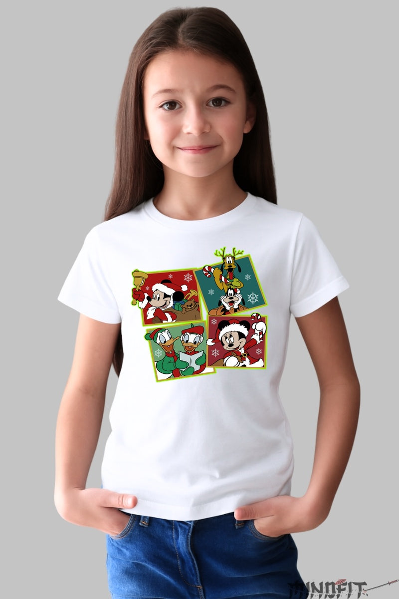 Tricou De Craciun Copii - Gasca Vesela in Sarbatoare fata alb