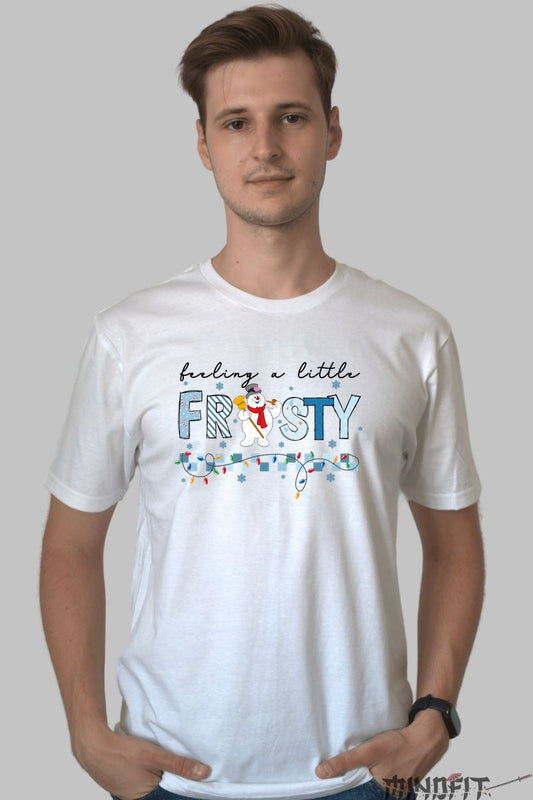 Tricou De Craciun - Feeling A Little Frosty barbat alb