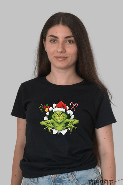 Tricou De Craciun - Grinch-ul Poznas dama negru