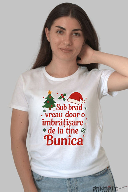 Tricou De Craciun - Imbratisare De La Bunica barbat negru