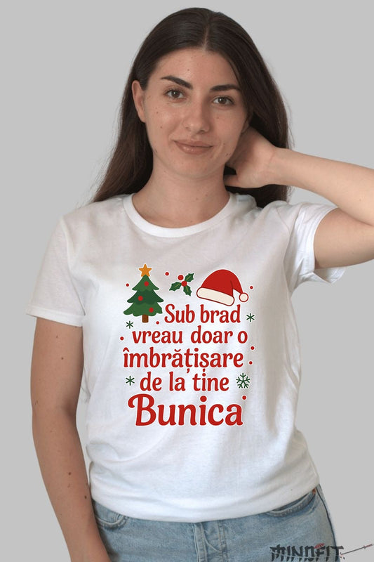 Tricou De Craciun - Imbratisare De La Bunica barbat negru