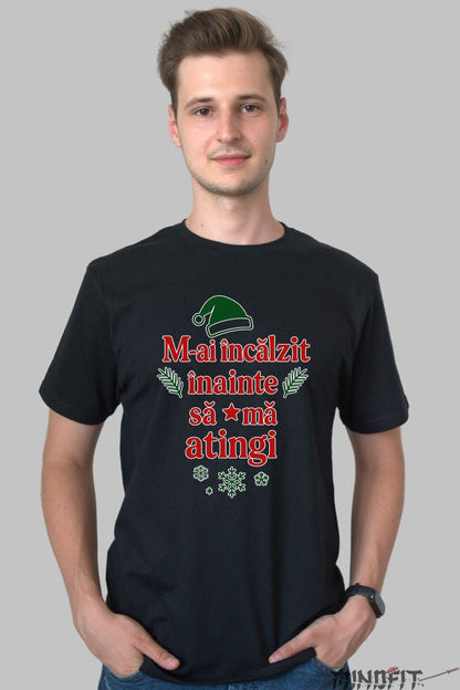 Tricou De Craciun - M-ai Incalzit Inainte Sa Ma Atingi dama alb