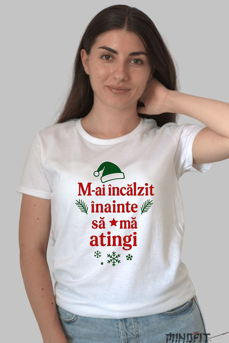 Tricou De Craciun - M-ai Incalzit Inainte Sa Ma Atingi barbat negru
