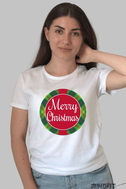 Tricou De Craciun - Merry Christmas Clasic dama alb