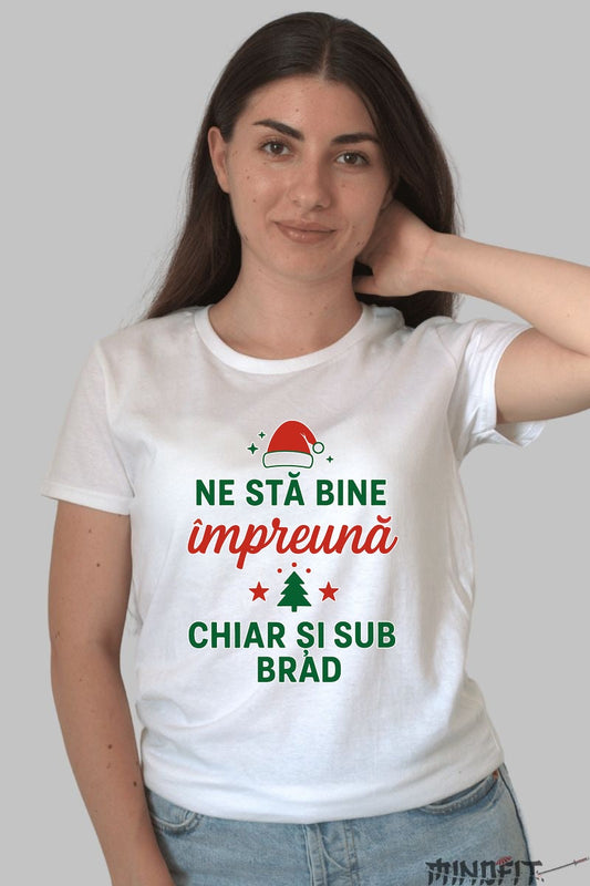 Tricou De Craciun - Ne Sta Bine Impreuna barbat negru
