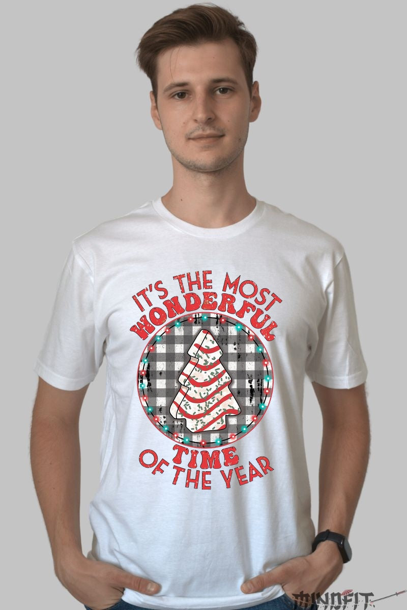 Tricou De Craciun - Pom Festiv Cu Mesaj barbat alb