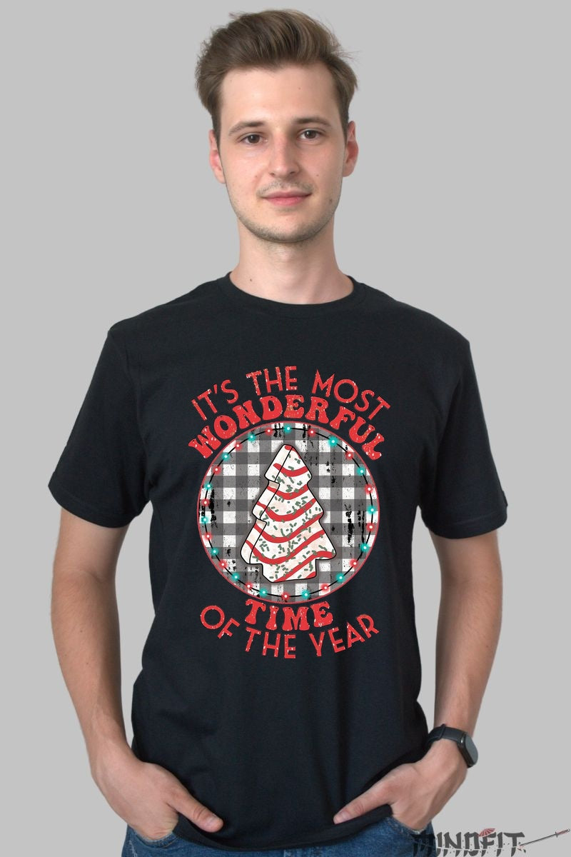 Tricou De Craciun - Pom Festiv Cu Mesaj barbat negru