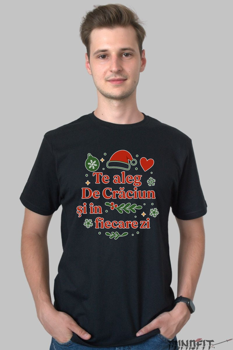 Tricou De Craciun - Te Aleg In Fiecare Zi dama alb