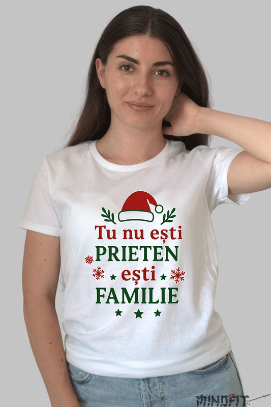 Tricou De Craciun - Tu Nu Esti Prieten, Esti Familie barbat negru