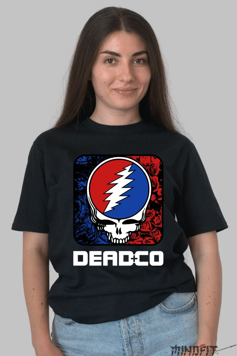 Tricou Dead & Co - Skull & Lightning Vibes dama negru