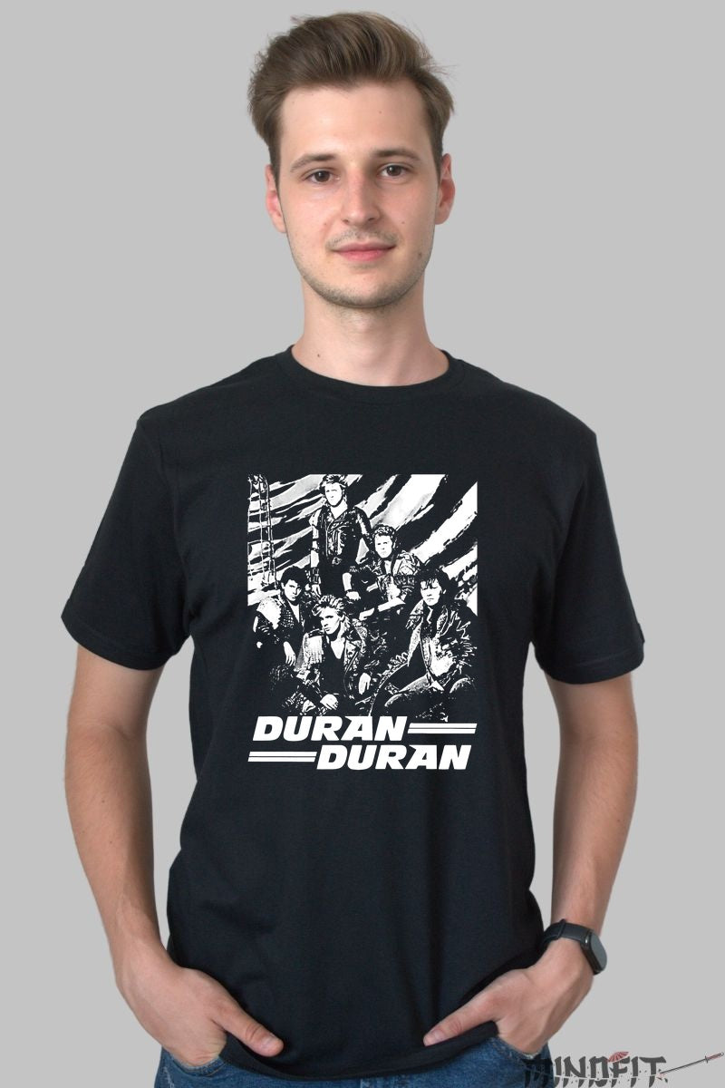 Tricou Duran Duran - New Wave Iconic Look barbat negru