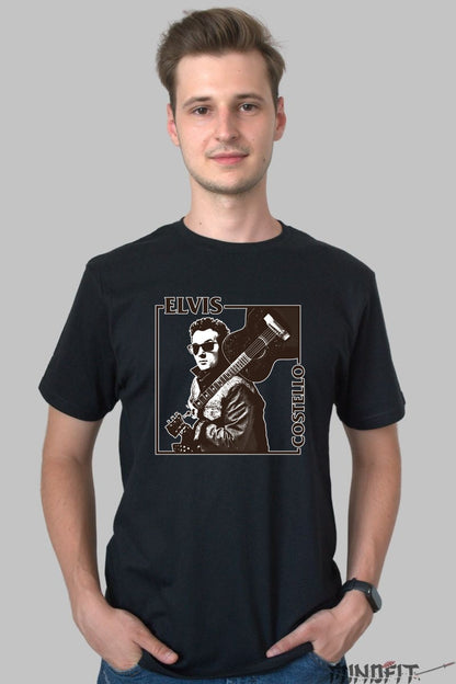 Tricou Elvis Costello - Retro Cool & Iconic barbat negru