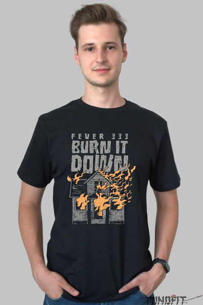 Tricou Fever 333 - Burn It Down Edition barbat negru