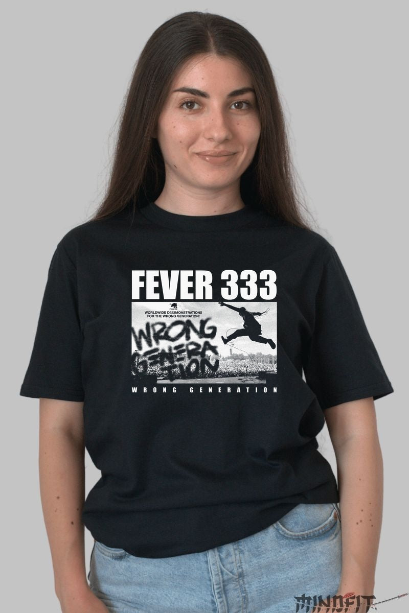 Tricou FEVER 333 - Wrong Generation dama negru