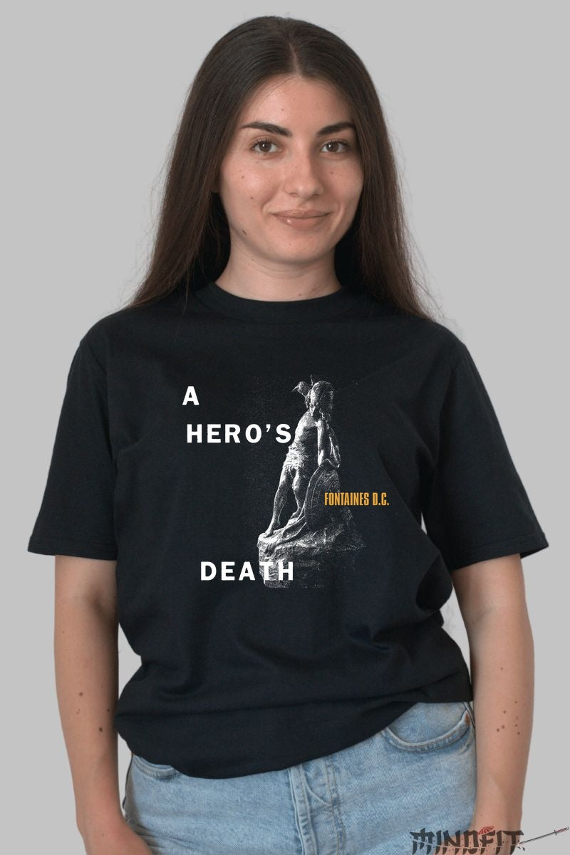 Tricou Fontaines D.C. - A Hero-s Death dama negru