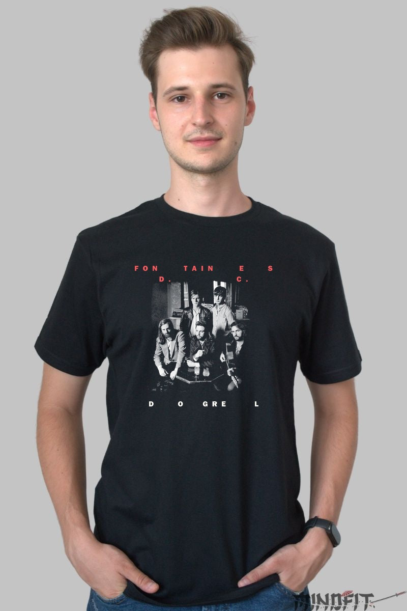 Tricou Fontaines D.C. - Dogrel Era barbat negru