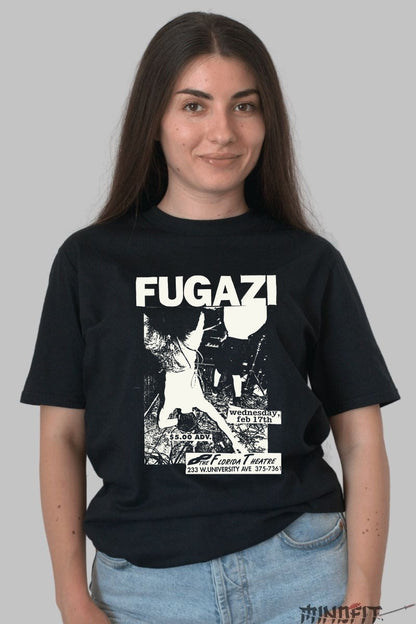 Tricou Fugazi - Underground Hardcore Poster dama negru