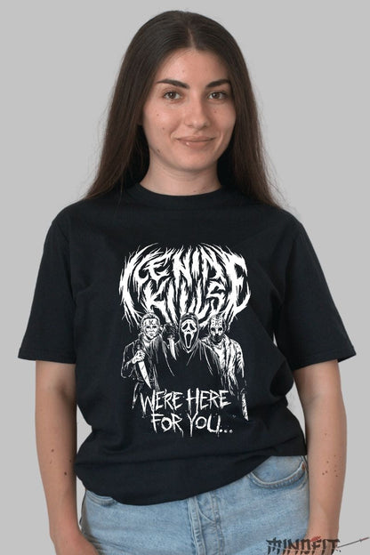Tricou Genuine Killers - Horror Icons Edition dama negru