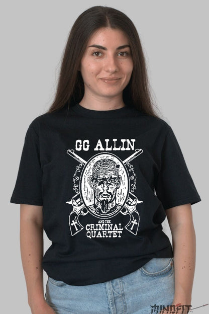 Tricou GG Allin - Criminal Quartet Legacy dama negru