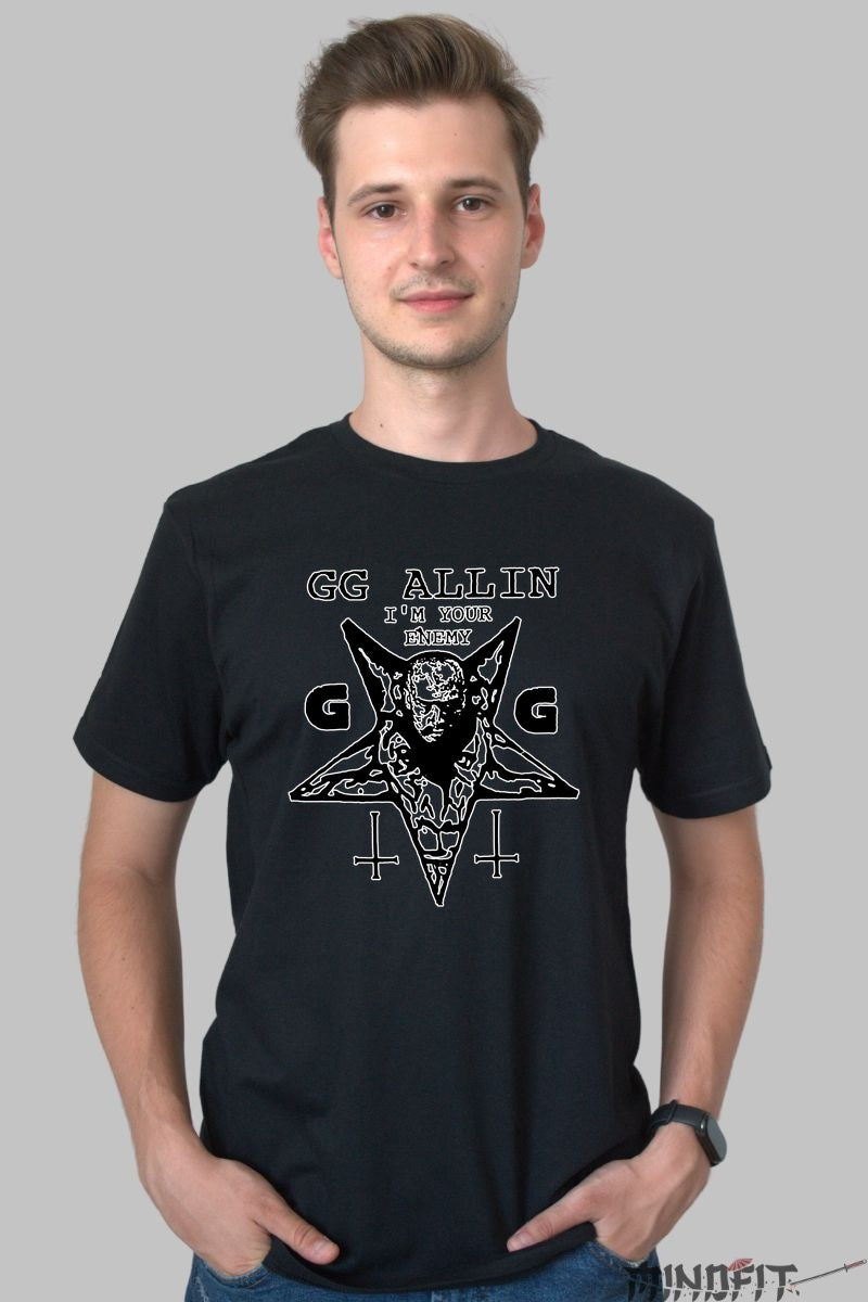 Tricou GG Allin - I'm Your Enemy barbat negru