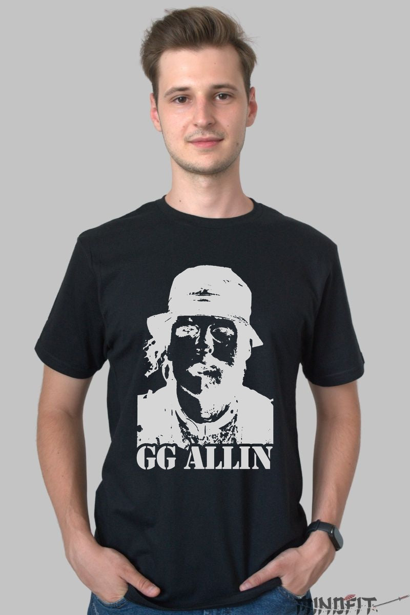 Tricou GG Allin - Punk Raw & Rebellious barbat negru