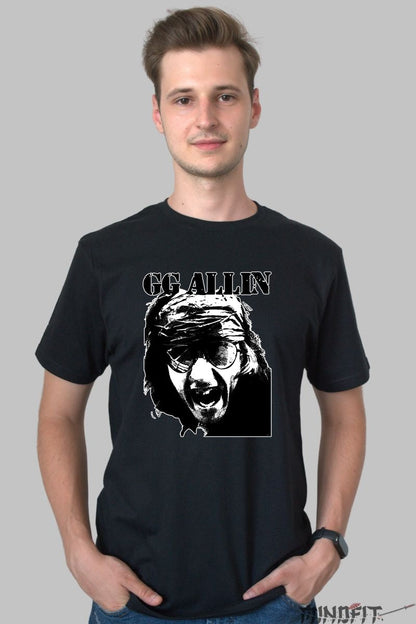 Tricou GG Allin - Spiritul rebel al punkului barbat negru