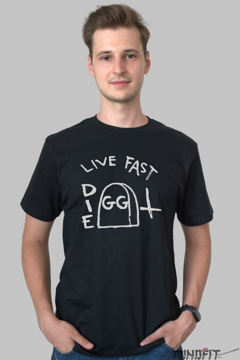 Tricou GG - Live Fast Die Underground barbat negru
