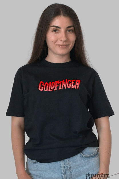 Tricou Goldfinger - Stil Punk Exploziv dama negru