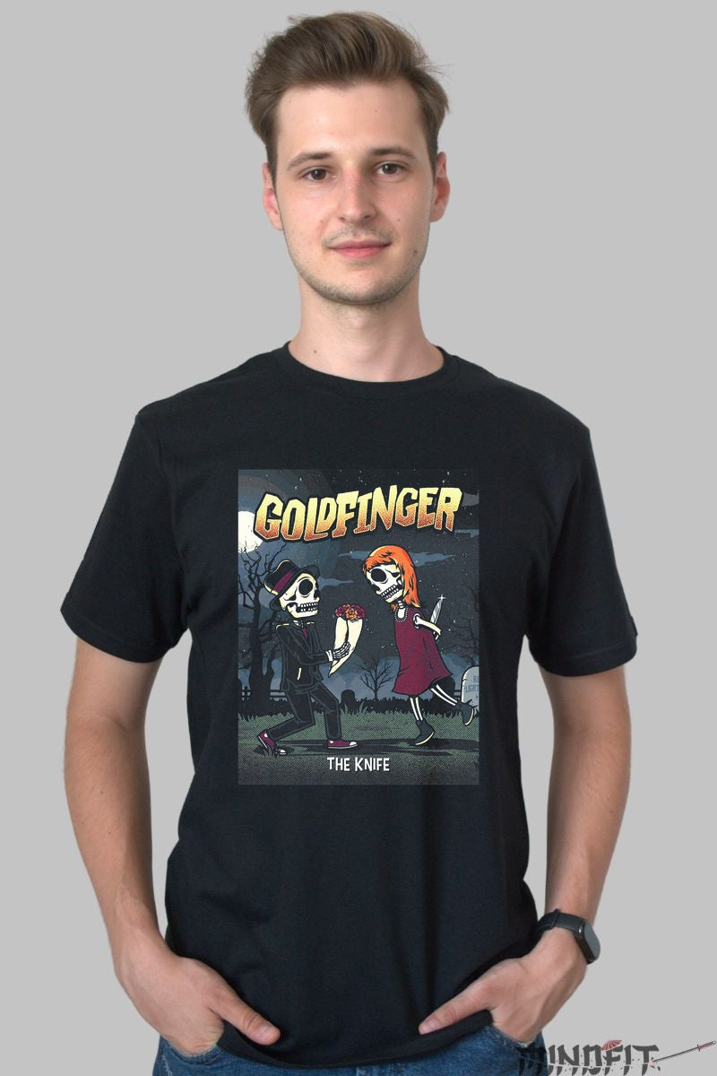 Tricou Goldfinger - The Knife Edition barbat negru