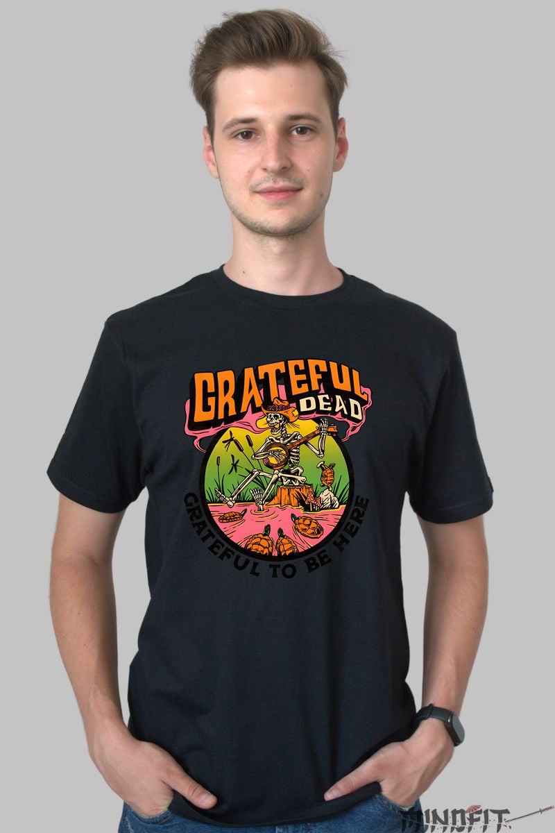 Tricou Grateful Dead - Grateful To Be Here barbat negru