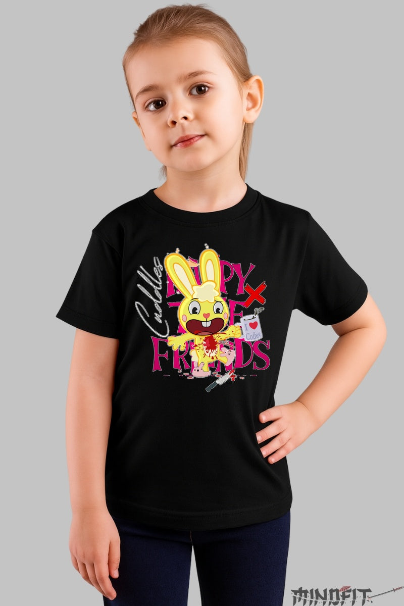 Tricou Happy Tree Friends Cuddles - Cartoon Network fata negru