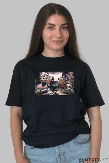 Tricou Heavy Metal Road - Templul Turneului dama negru