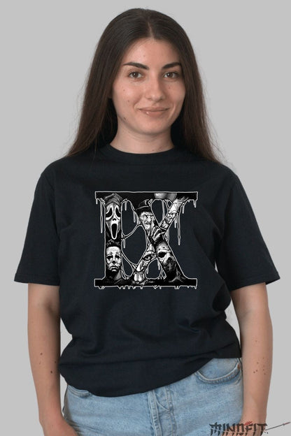 Tricou Horror Icons - Colectia IX dama negru