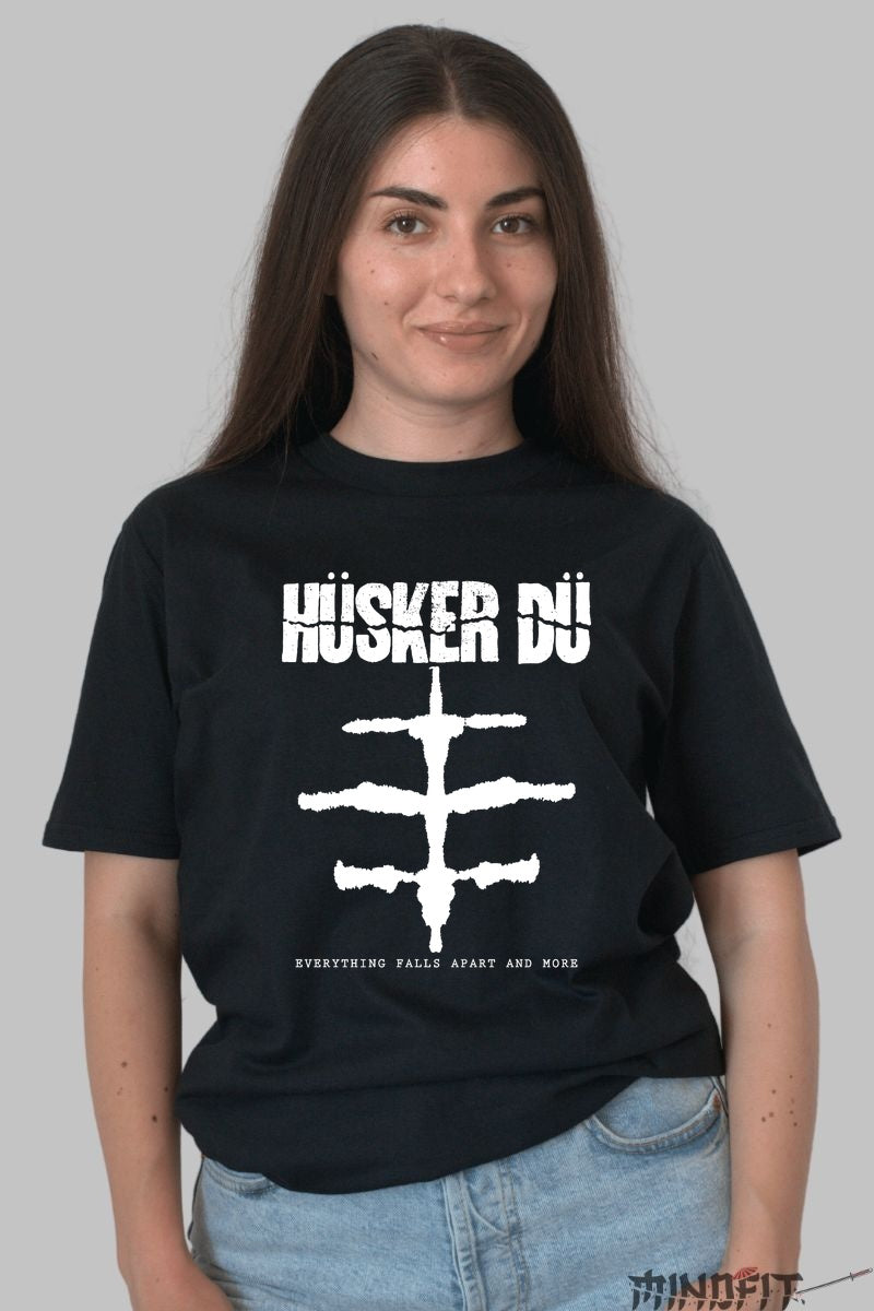 Tricou Huker Du- Everything Falls Apart dama negru