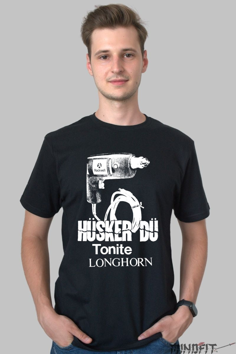 Tricou Huker Du- Longhorn Tonite barbat negru