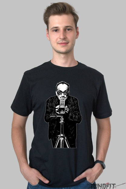 Tricou Iconic Photographer - Stil Urban Alb-Negru barbat negru
